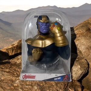 Marvel Avengers Mad Titan Thanos Coin Bank Infinity Gauntlet Bust New 6 inches